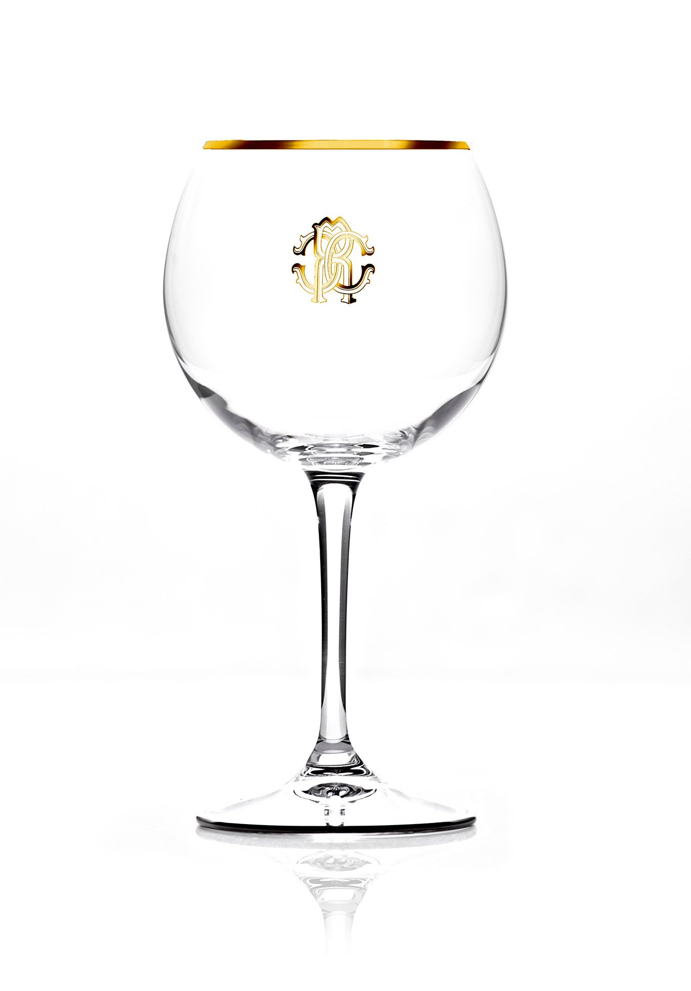 calice gran vini monogramma col oro roberto cavalli