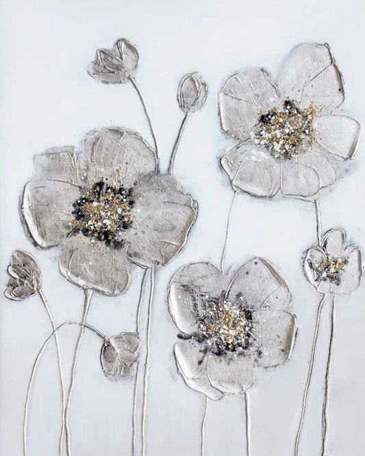 Quadro "Silver flowers 1" Studio Decò Group