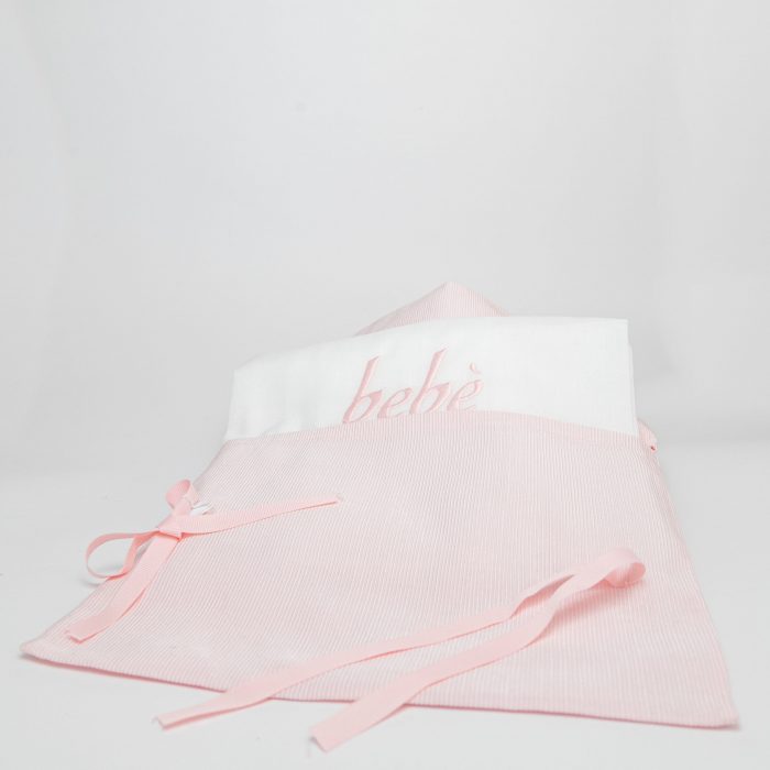 busta e lenzuolo per bambino rosa